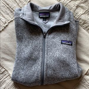 Patagonia grey full zip sweater